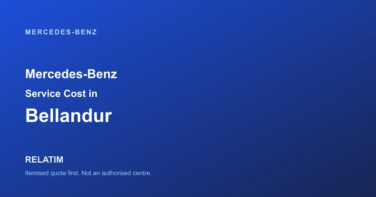 Mercedes-Benz Service Cost in Bellandur, Bangalore